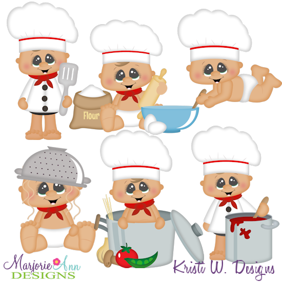Babies In The Kitchen SVG Cutting Files Includes Clipart - Click Image to Close